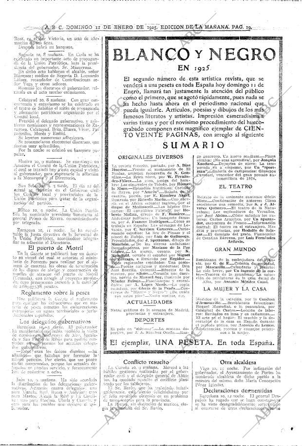 ABC MADRID 11-01-1925 página 19