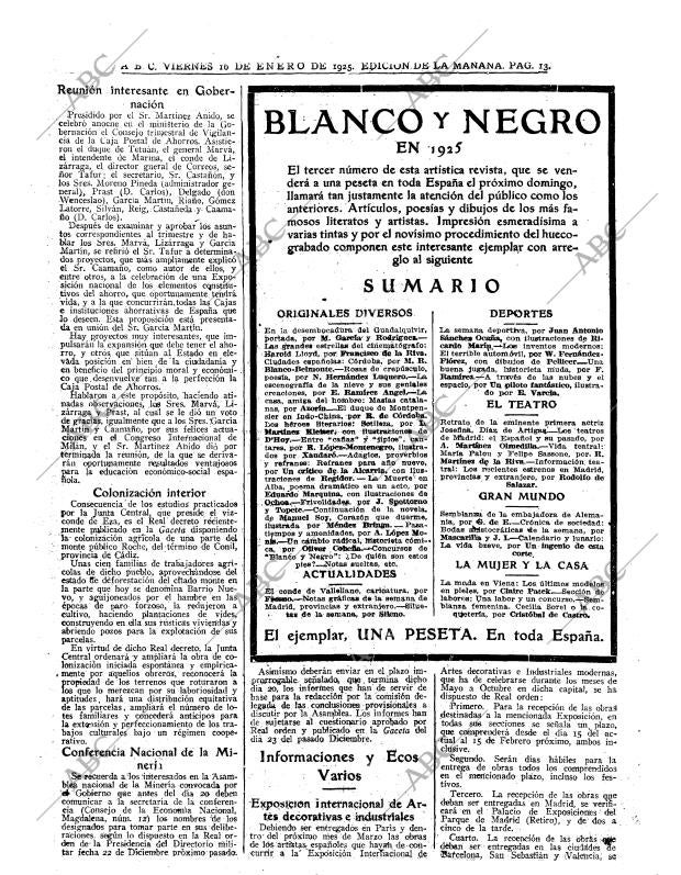 ABC MADRID 16-01-1925 página 13