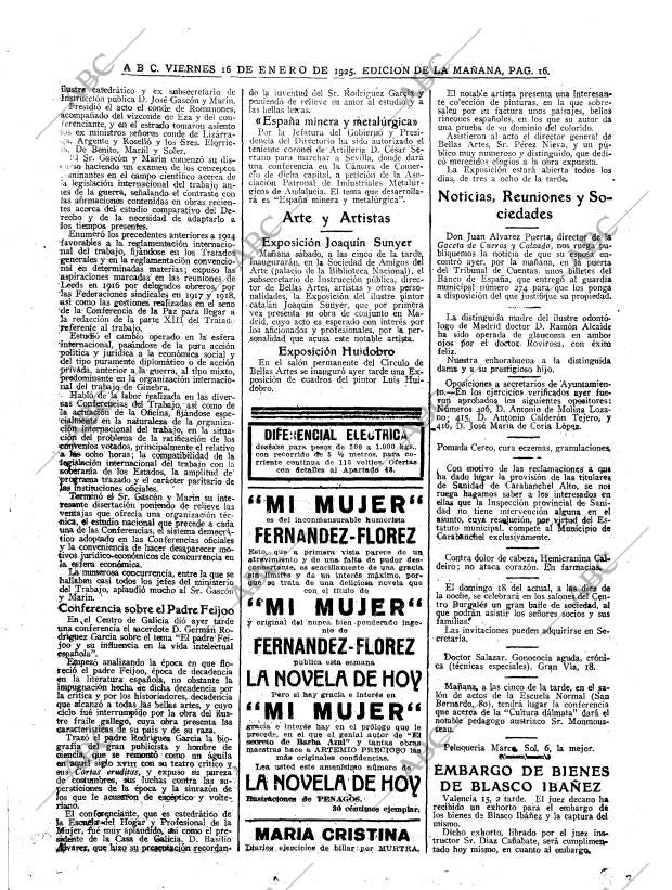 ABC MADRID 16-01-1925 página 16