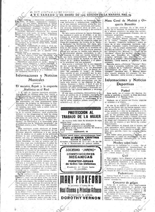 ABC MADRID 17-01-1925 página 29