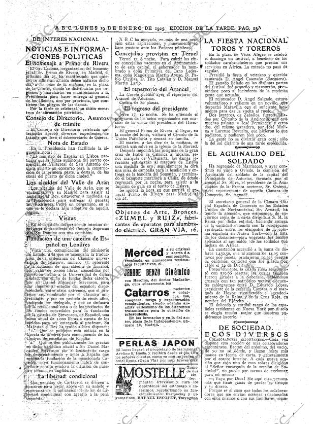 ABC MADRID 19-01-1925 página 13