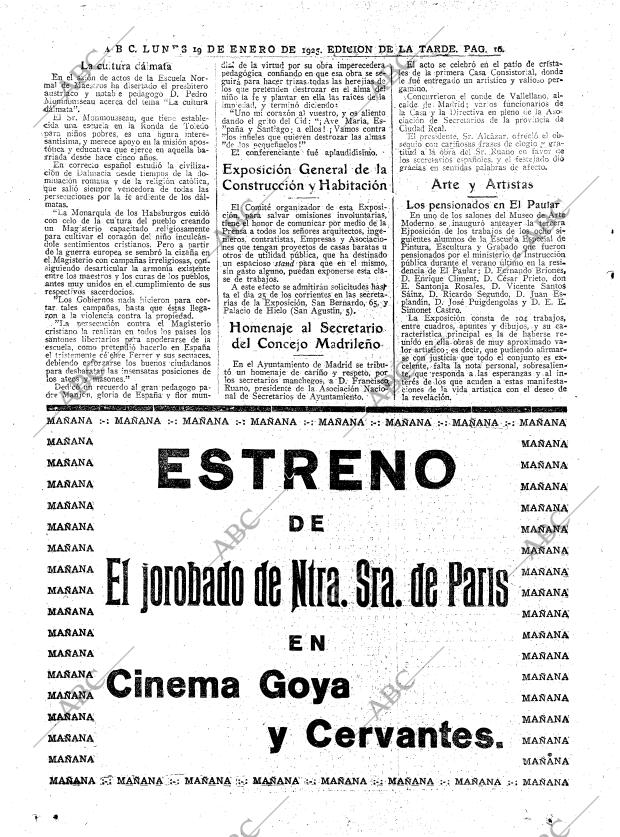 ABC MADRID 19-01-1925 página 16