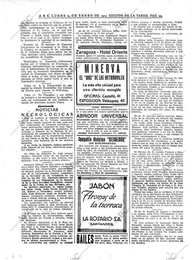 ABC MADRID 19-01-1925 página 22