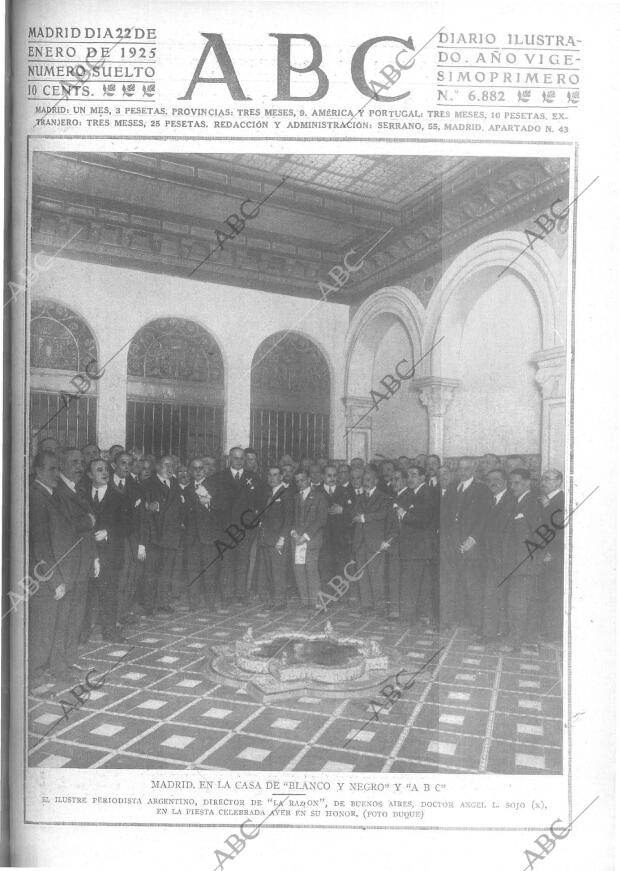 ABC MADRID 22-01-1925 página 1