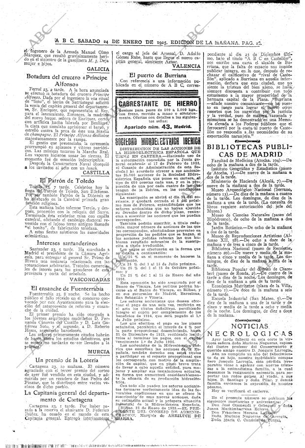 ABC MADRID 24-01-1925 página 28