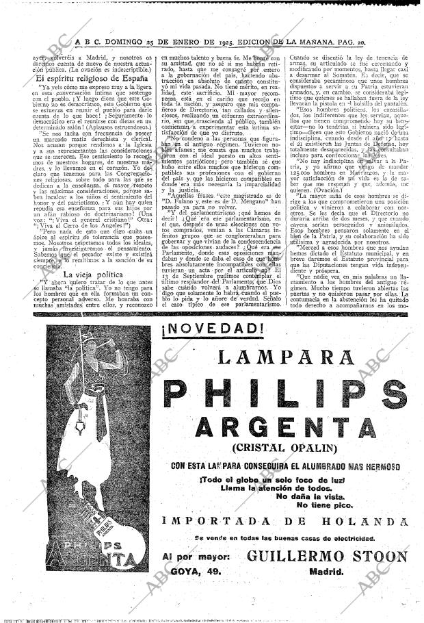 ABC MADRID 25-01-1925 página 20