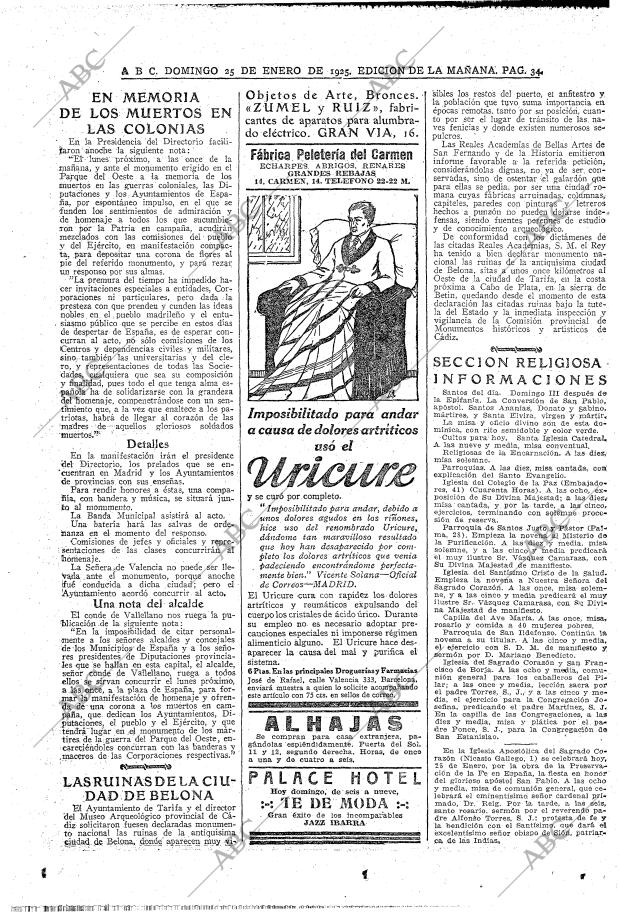 ABC MADRID 25-01-1925 página 34