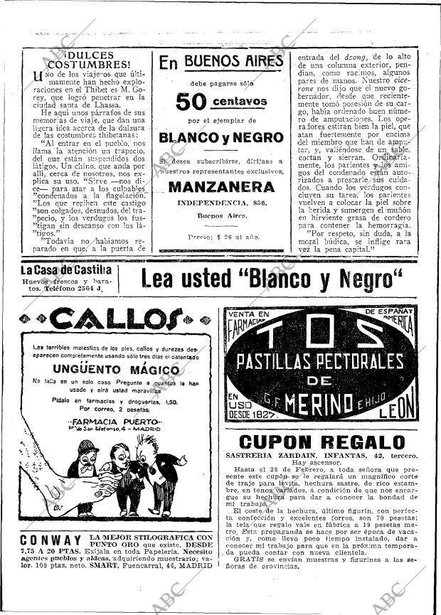 BLANCO Y NEGRO MADRID 25-01-1925 página 14