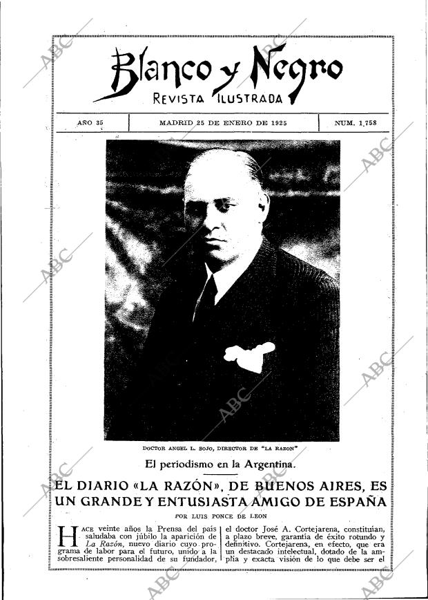 BLANCO Y NEGRO MADRID 25-01-1925 página 19