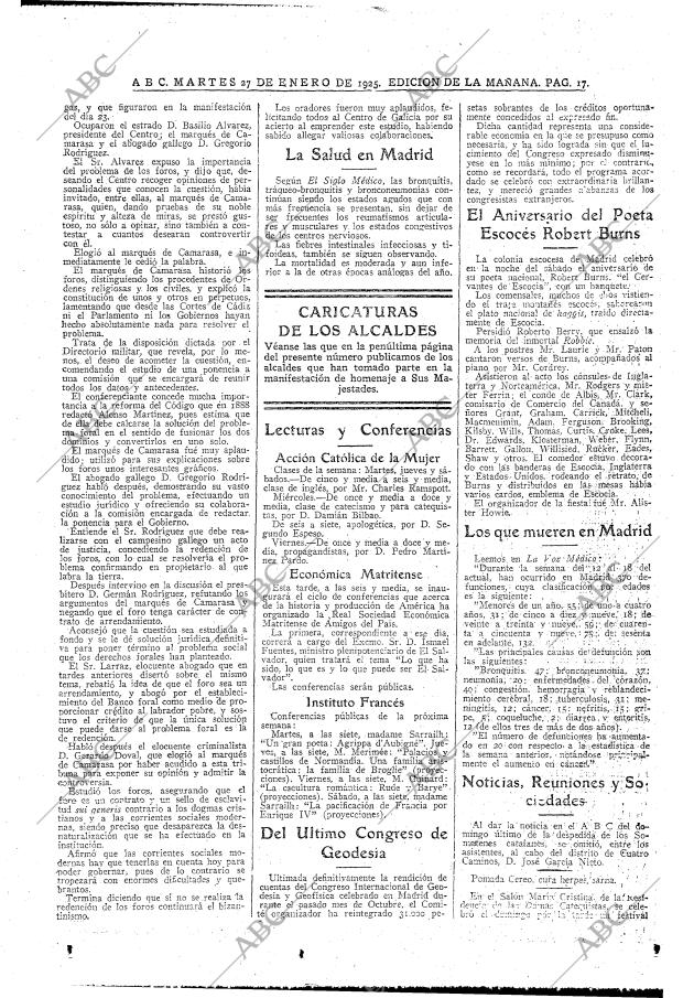 ABC MADRID 27-01-1925 página 17