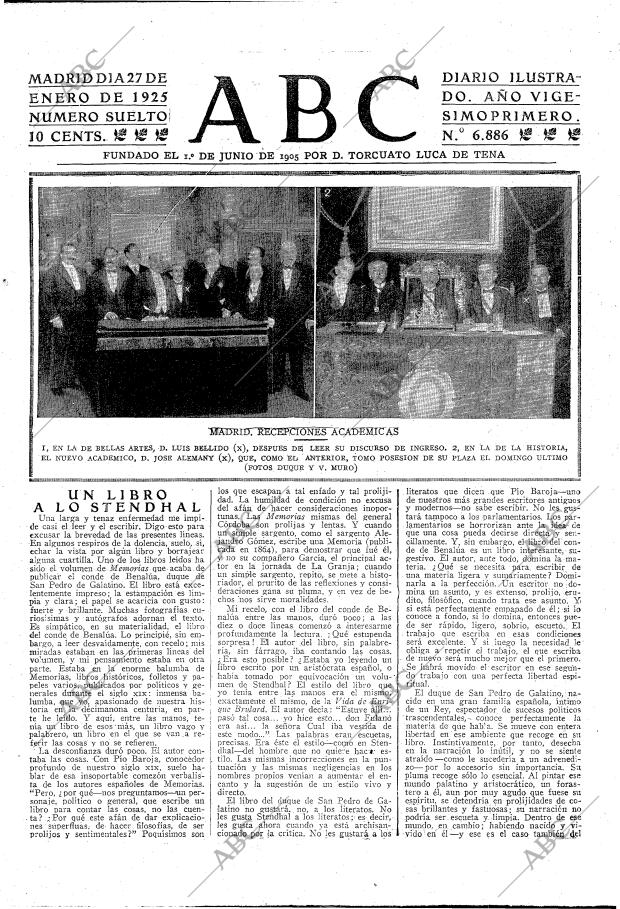ABC MADRID 27-01-1925 página 3