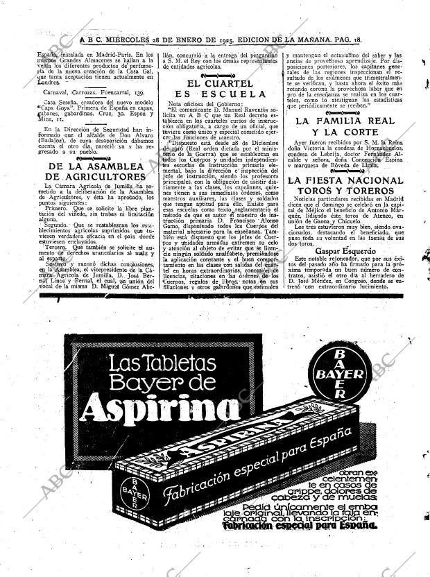 ABC MADRID 28-01-1925 página 18