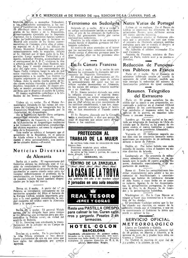 ABC MADRID 28-01-1925 página 28