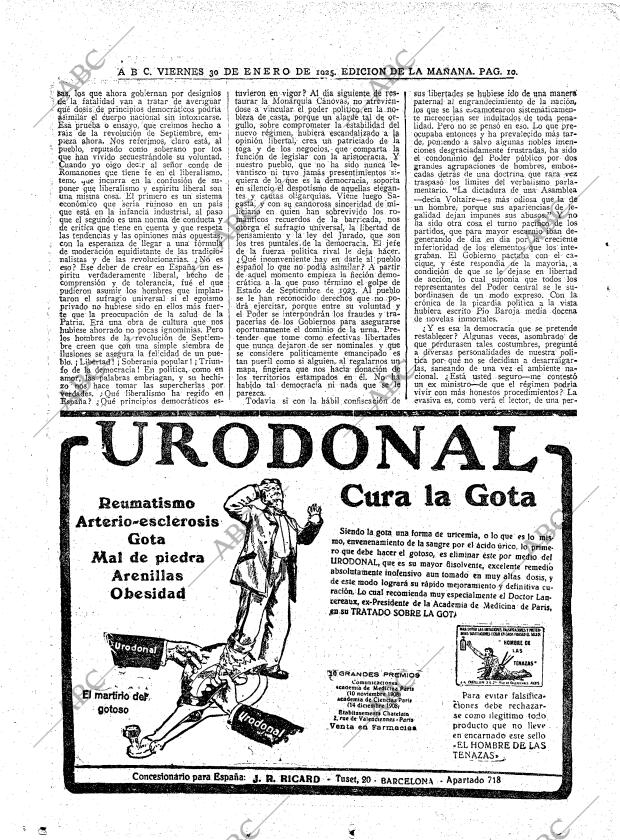 ABC MADRID 30-01-1925 página 10
