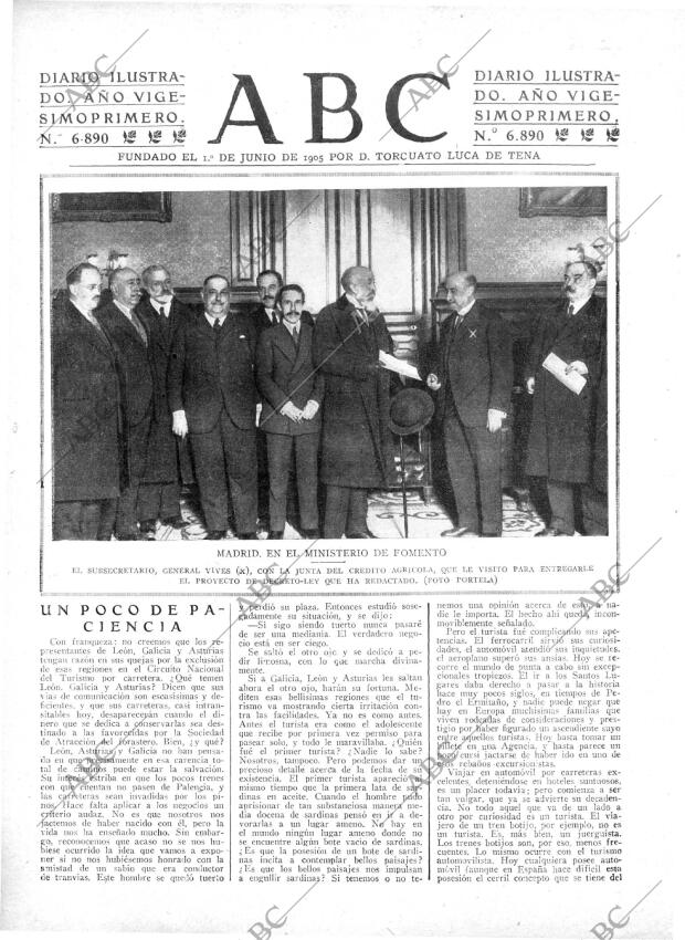 ABC MADRID 31-01-1925 página 1