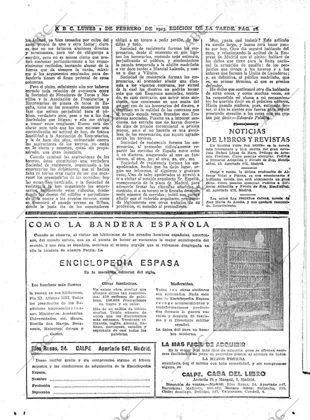 ABC MADRID 02-02-1925 página 18