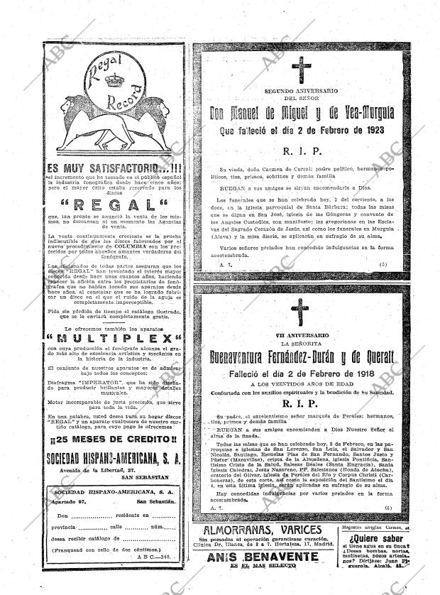 ABC MADRID 02-02-1925 página 28