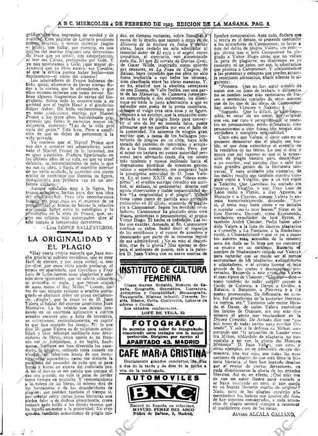 ABC MADRID 04-02-1925 página 8