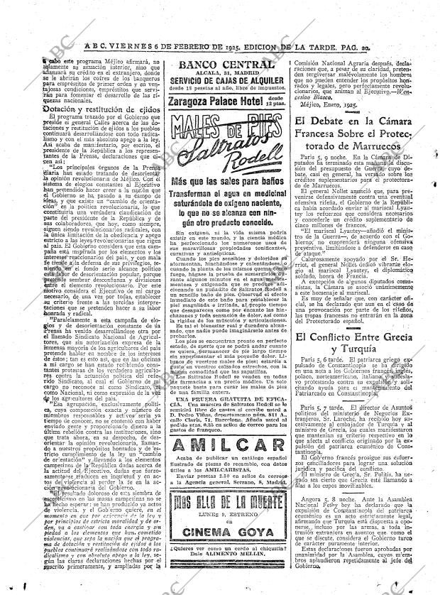 ABC MADRID 06-02-1925 página 20
