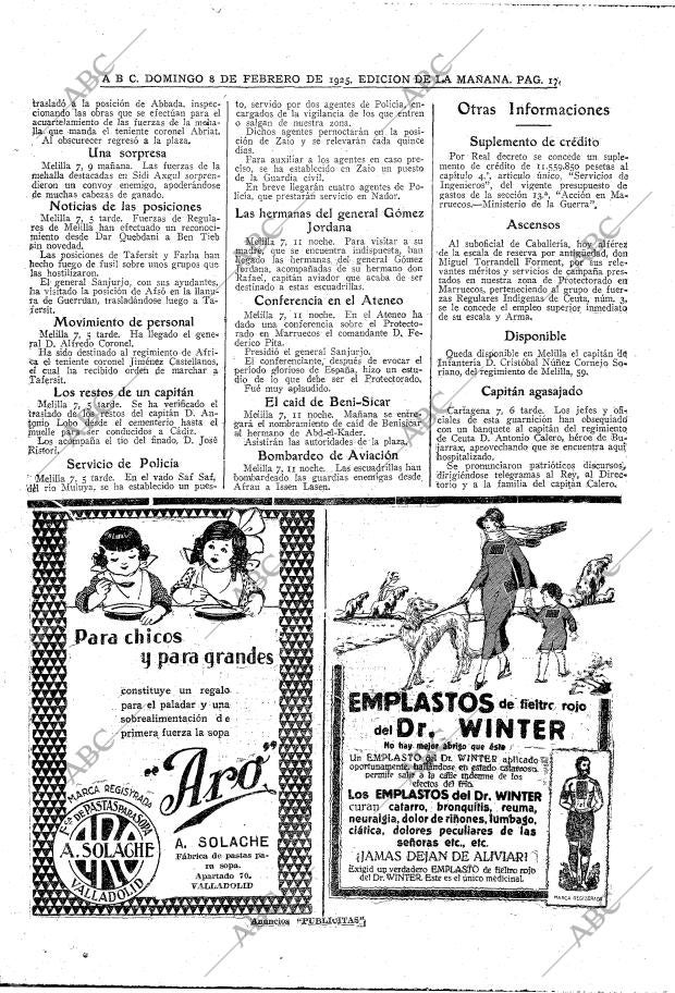 ABC MADRID 08-02-1925 página 17