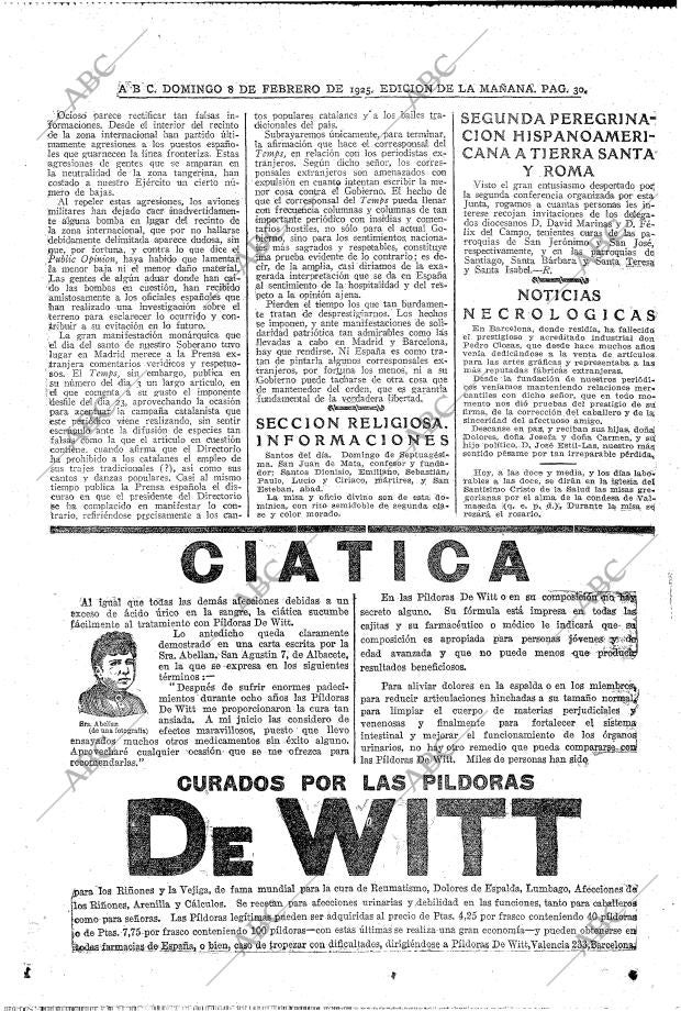 ABC MADRID 08-02-1925 página 30