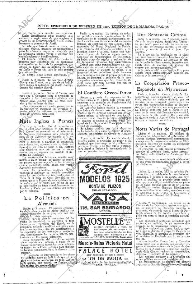 ABC MADRID 08-02-1925 página 32