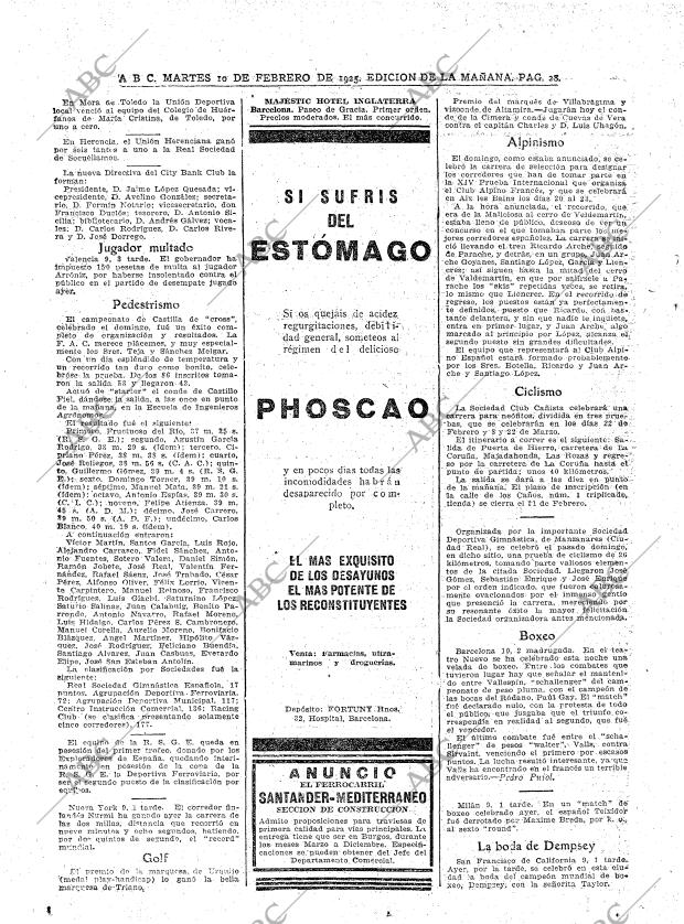 ABC MADRID 10-02-1925 página 28