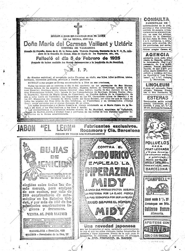 ABC MADRID 12-02-1925 página 33