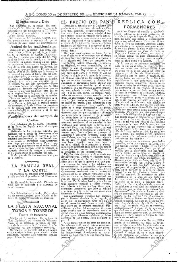 ABC MADRID 22-02-1925 página 23