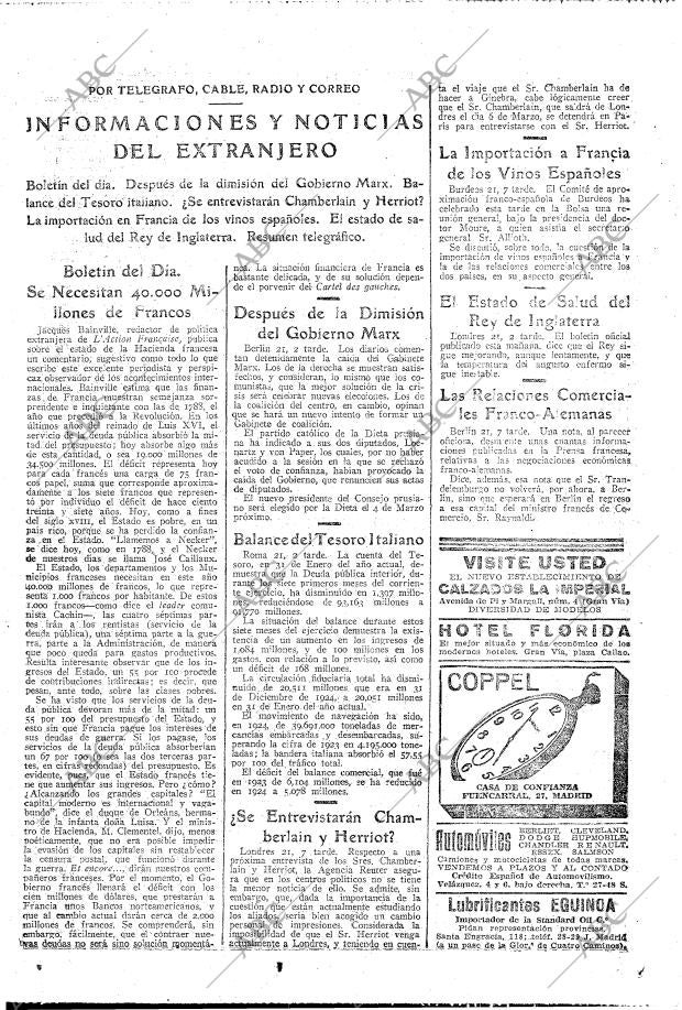 ABC MADRID 22-02-1925 página 33