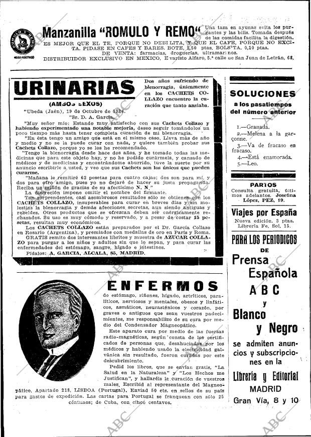 BLANCO Y NEGRO MADRID 22-02-1925 página 8
