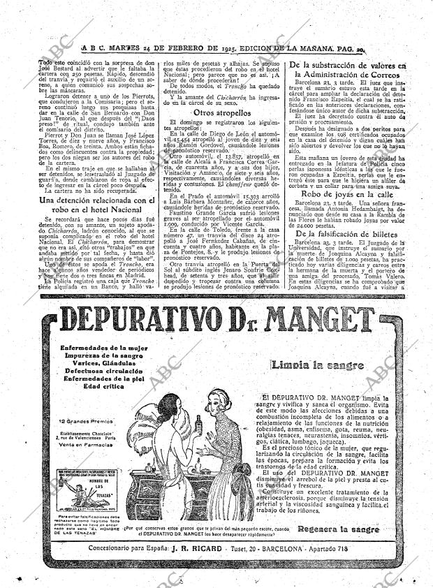 ABC MADRID 24-02-1925 página 16