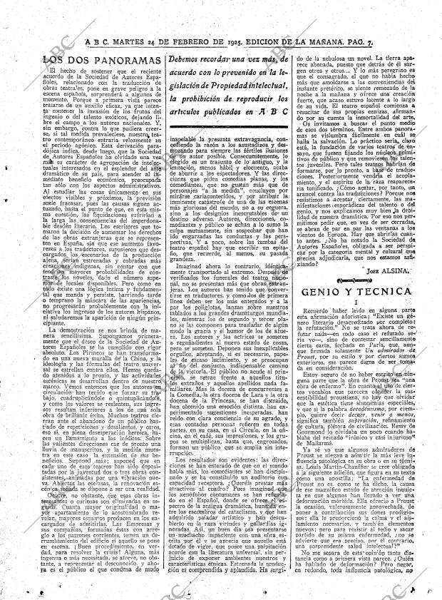 ABC MADRID 24-02-1925 página 5