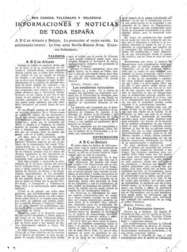 ABC MADRID 25-02-1925 página 19