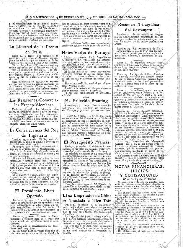 ABC MADRID 25-02-1925 página 26