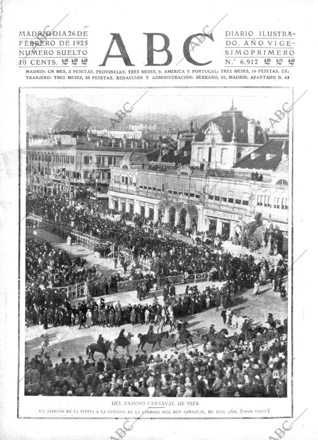 ABC MADRID 26-02-1925 página 1