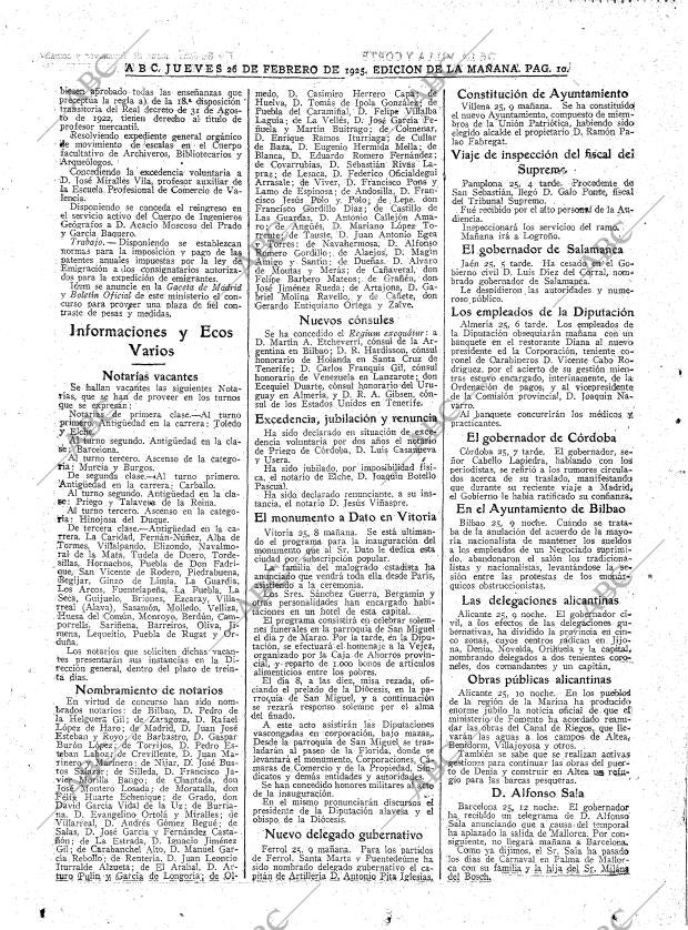 ABC MADRID 26-02-1925 página 10