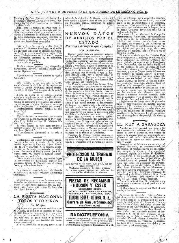 ABC MADRID 26-02-1925 página 14