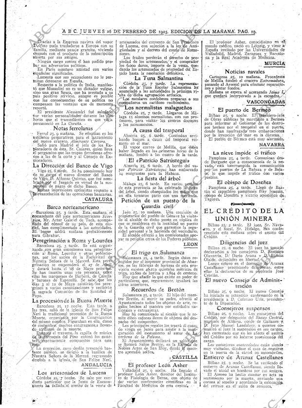 ABC MADRID 26-02-1925 página 19