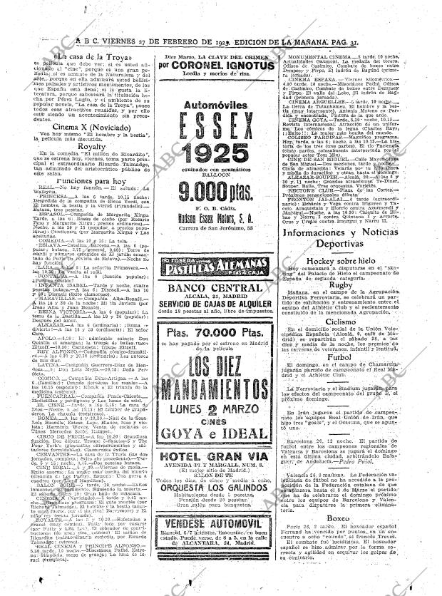 ABC MADRID 27-02-1925 página 31