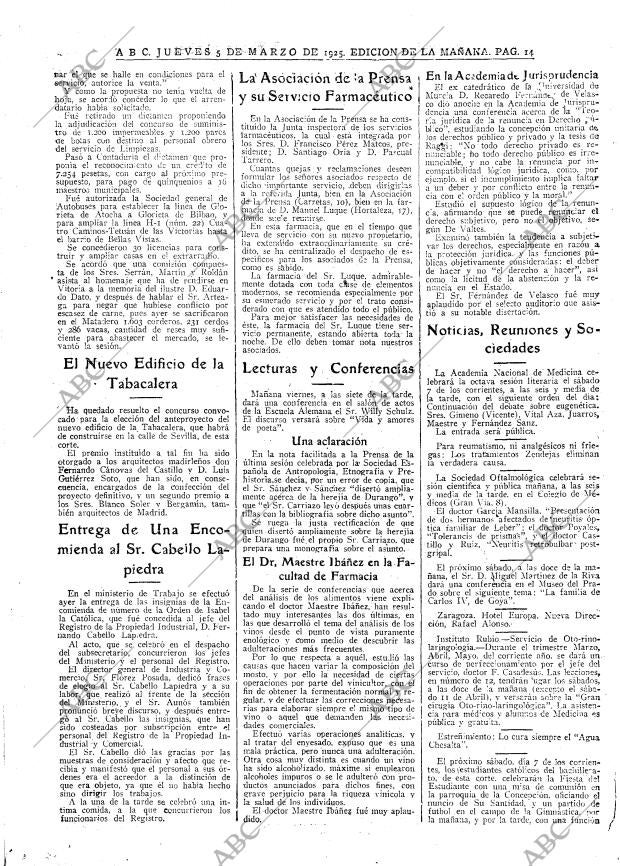ABC MADRID 05-03-1925 página 14