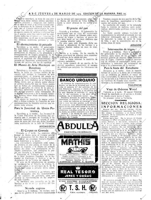 ABC MADRID 05-03-1925 página 22