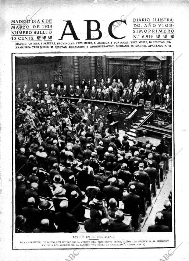 ABC MADRID 06-03-1925 página 1