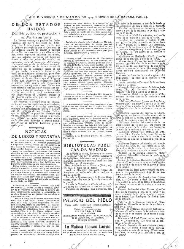 ABC MADRID 06-03-1925 página 25