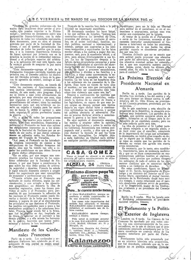 ABC MADRID 13-03-1925 página 27
