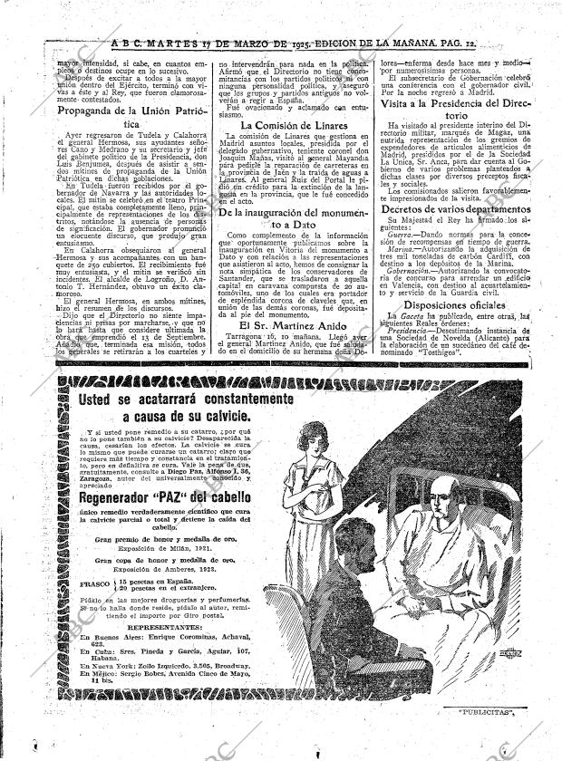 ABC MADRID 17-03-1925 página 12