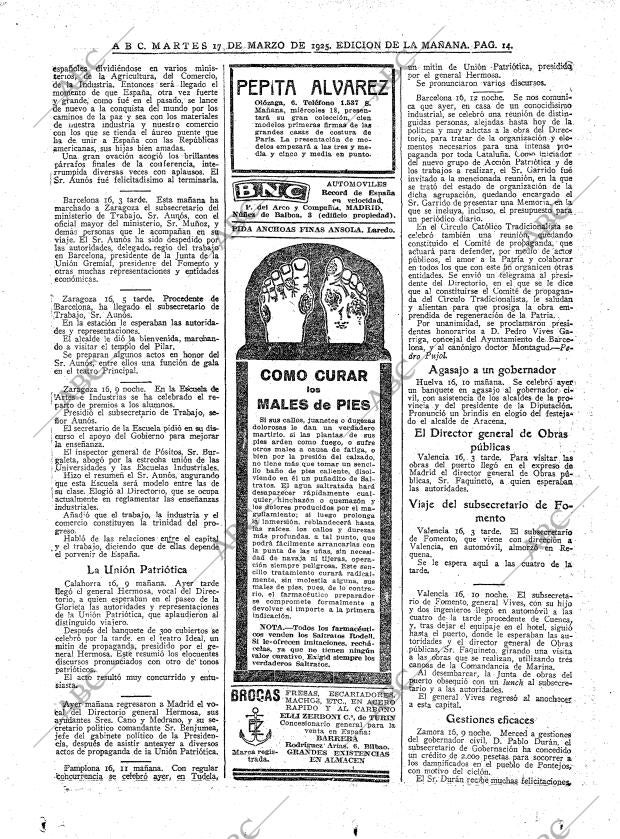 ABC MADRID 17-03-1925 página 14
