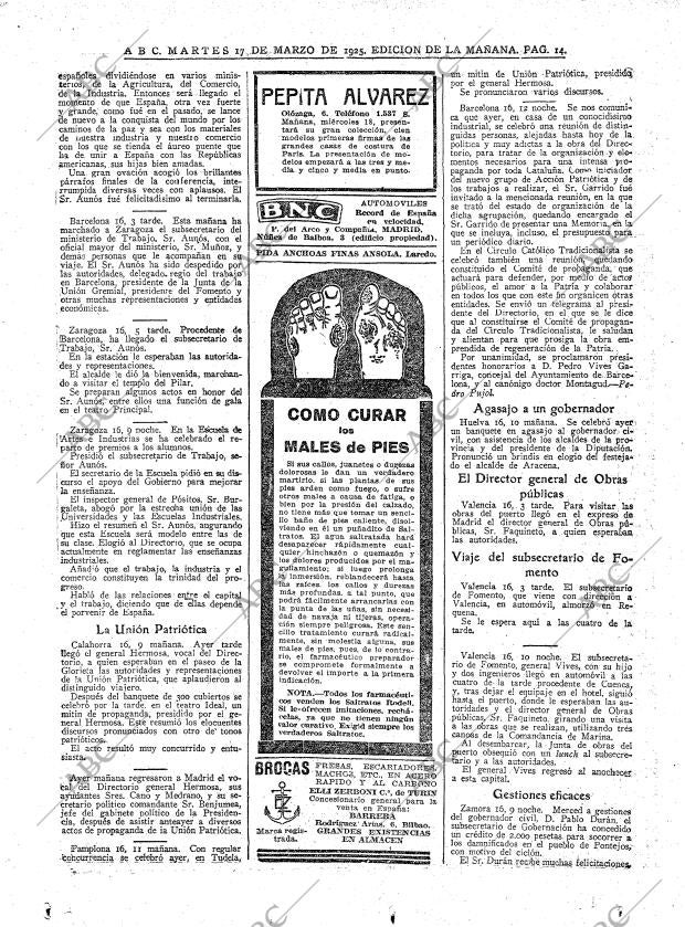 ABC MADRID 17-03-1925 página 14