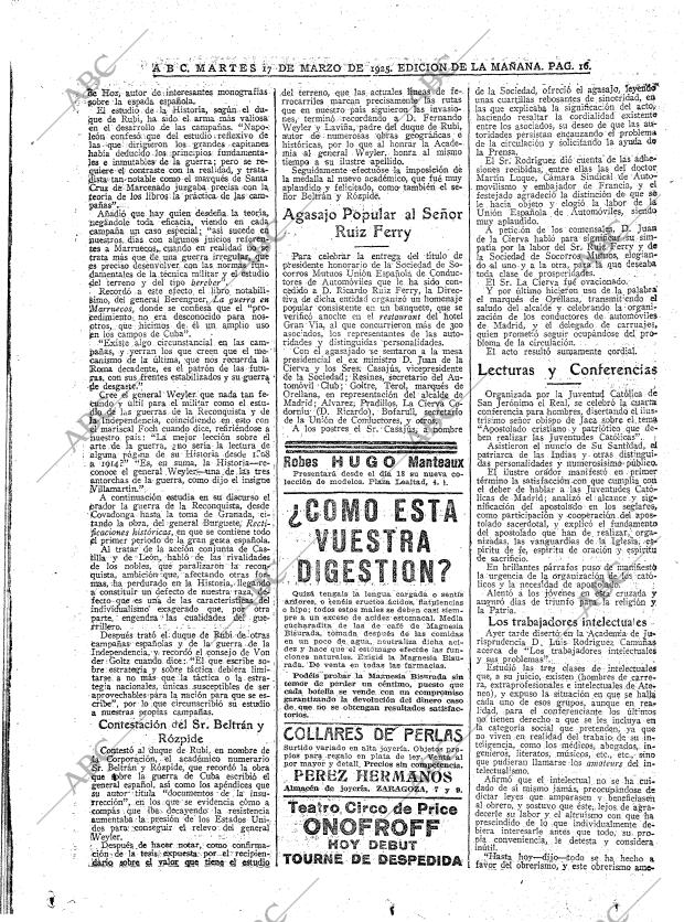 ABC MADRID 17-03-1925 página 16