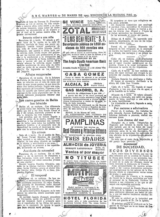 ABC MADRID 17-03-1925 página 22